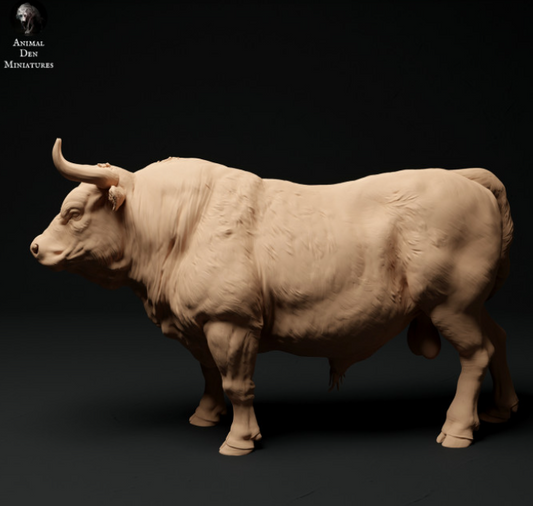 Taureau rouge du Devon d'Animal den miniatures