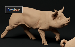 Bershire Piglet No. 2 from Animal den miniatures