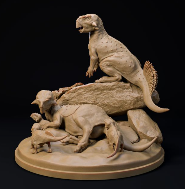 Famille de Psittacosaurus par Dion et Dog