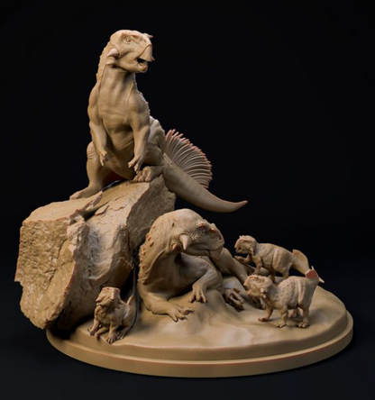 Famille de Psittacosaurus par Dion et Dog