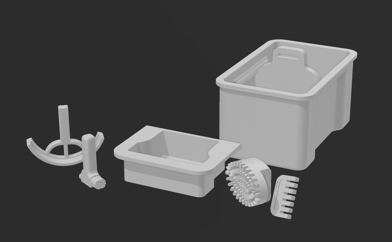 Boîte de nettoyage avec brosses de REBZFX
