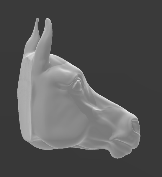 Tête de cheval arabe pour la personnalisation de modèles de chevaux par Bexbee Studios