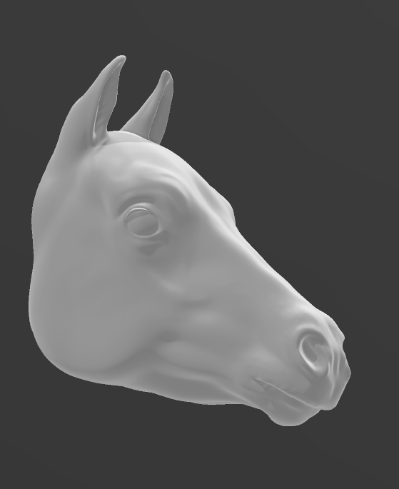Warmblood horse head "slim" for customizing model horses by Bexbee Studios