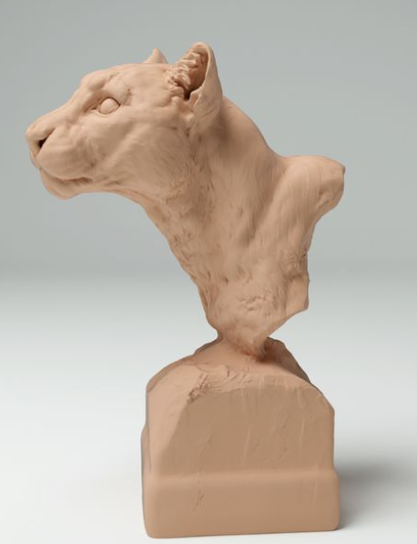 Buste de léopard par Dino et Dog