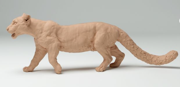 Léopard d'Animal Den Miniatures en impression 3D