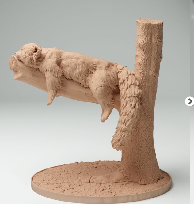 Panda roux endormi par Animal den miniatures en impression 3D