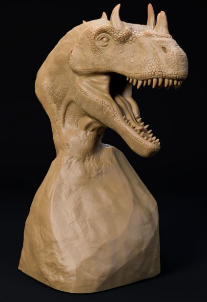 Ceratosaurus bust by Dino and Dog as 3D print