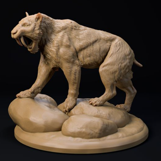 Tigre à dents de sabre de Dino et Dog en impression 3D