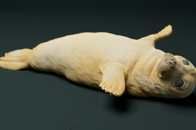 Phoque étirant ses nageoires d'Animal les miniatures