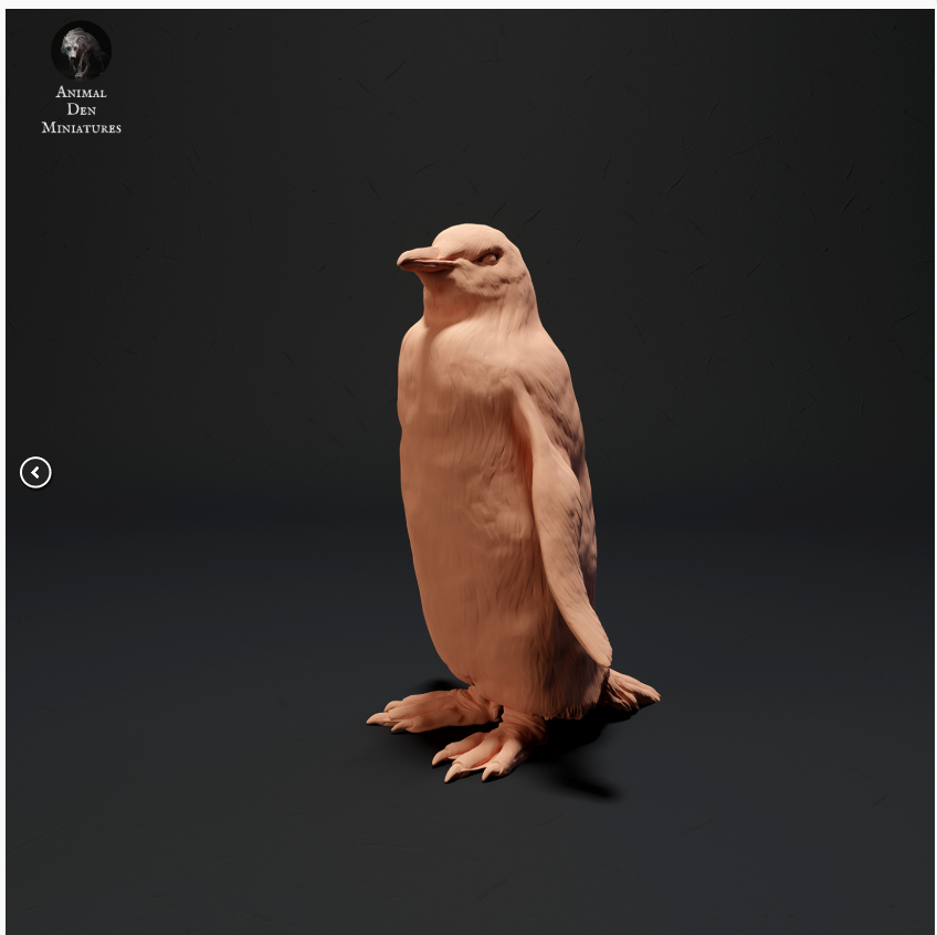 Manchot royal d'Animal Den Miniatures en impression 3D