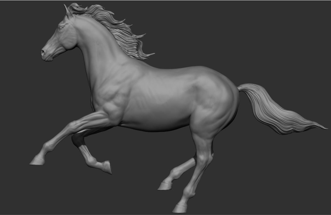 Running mare "Jollie" by DaniArtist as 3D print