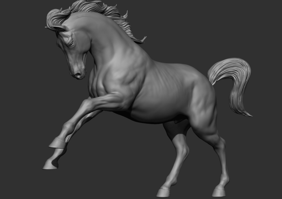 Bucking stallion “Casper” by DaniArtist as 3D print