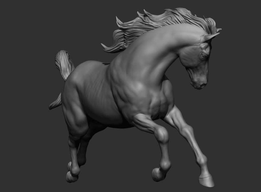 Jumping stallion “Rodeo” by DaniArtist as 3D print