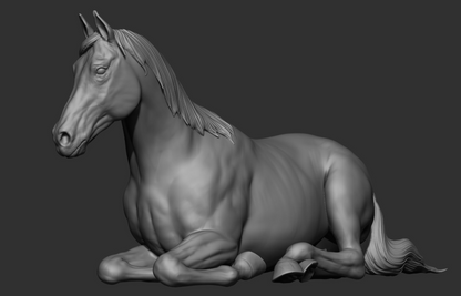 Reclining mare "Flower" by DaniArtist as 3D print
