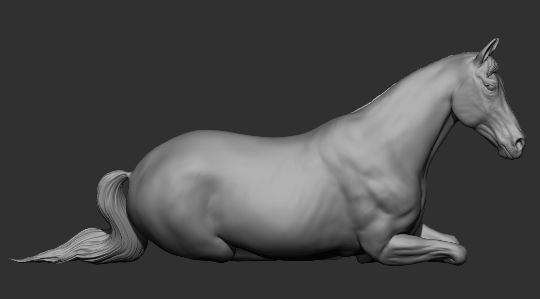 Reclining mare "Flower" by DaniArtist as 3D print