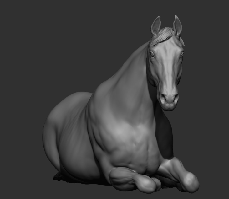 Reclining mare "Flower" by DaniArtist as 3D print