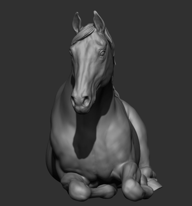 Reclining mare "Flower" by DaniArtist as 3D print