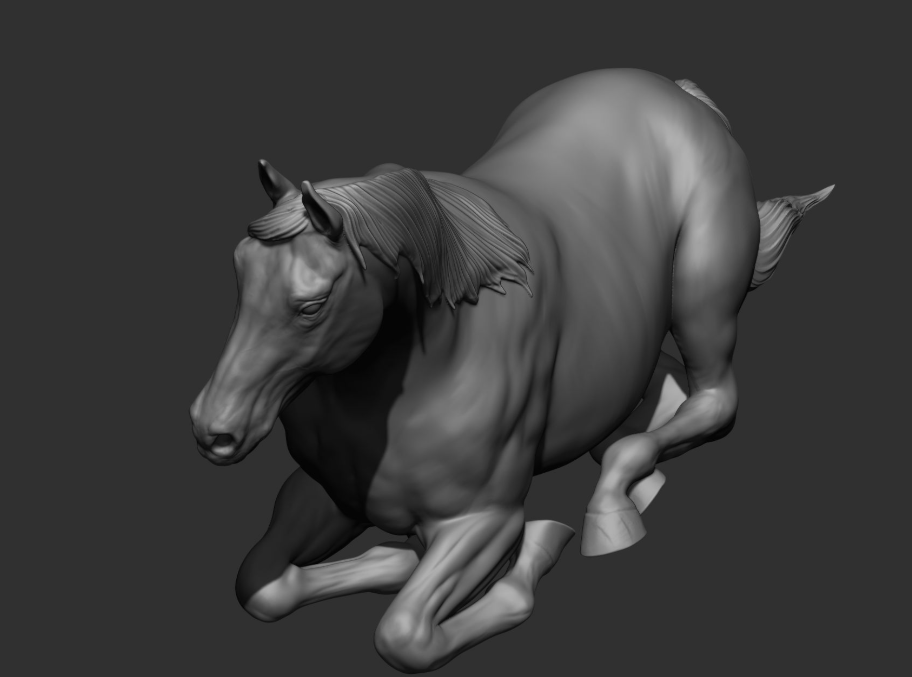 Reclining mare "Flower" by DaniArtist as 3D print