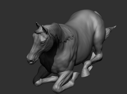 Reclining mare "Flower" by DaniArtist as 3D print