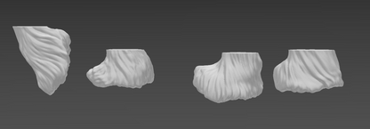 4 sabots de chevaux de trait pour la personnalisation de modèles de chevaux par Mirek_art_models