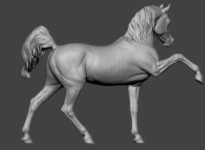 Araber Modellpferd 3D Druck von Katarina Katunina Dressur Pose 