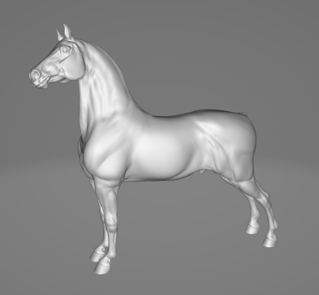 Corps brut Morgan pour le coiffage des poneys imprimés