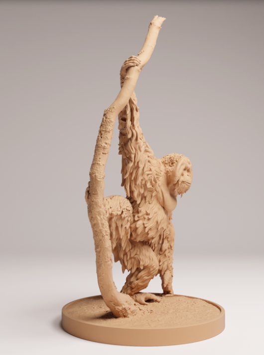 Orang-outan sur une branche par Animal den miniatures