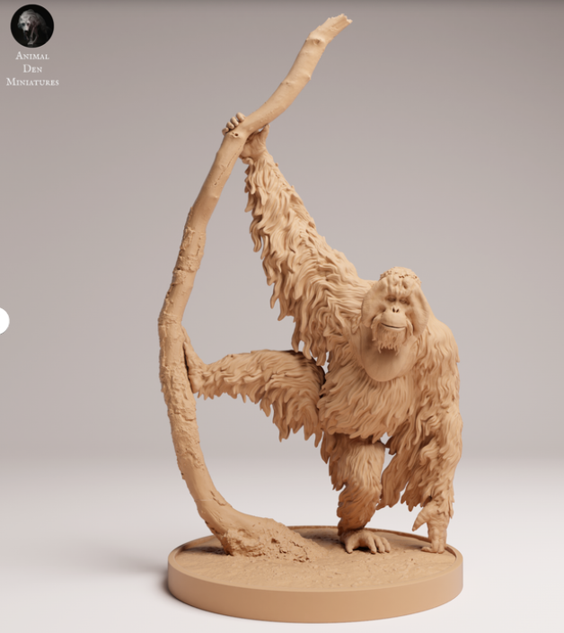 Orang-outan sur une branche par Animal den miniatures