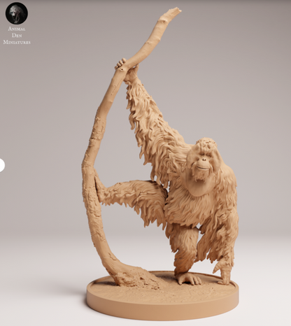 Orang-outan sur une branche par Animal den miniatures
