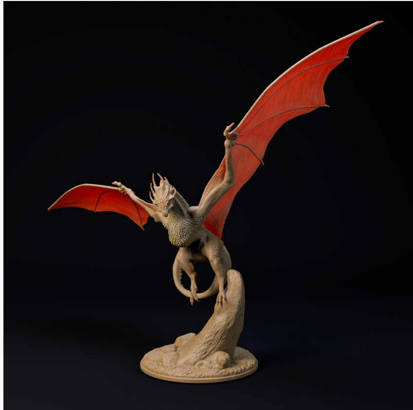 Abhebender Drache von Dino and Dog als 3D Druck