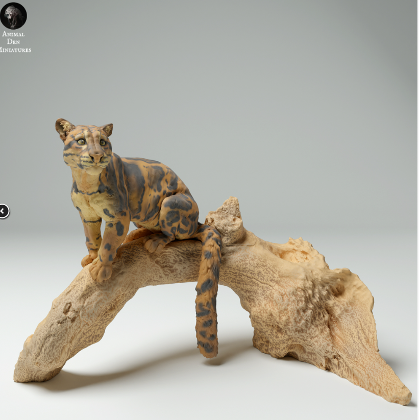 Léopard sur un arbre, pièce d'Animal den miniatures en impression 3D