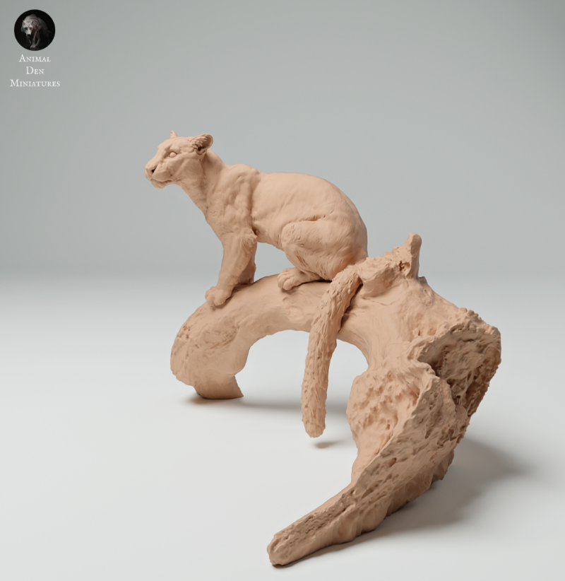 Léopard sur un arbre, pièce d'Animal den miniatures en impression 3D