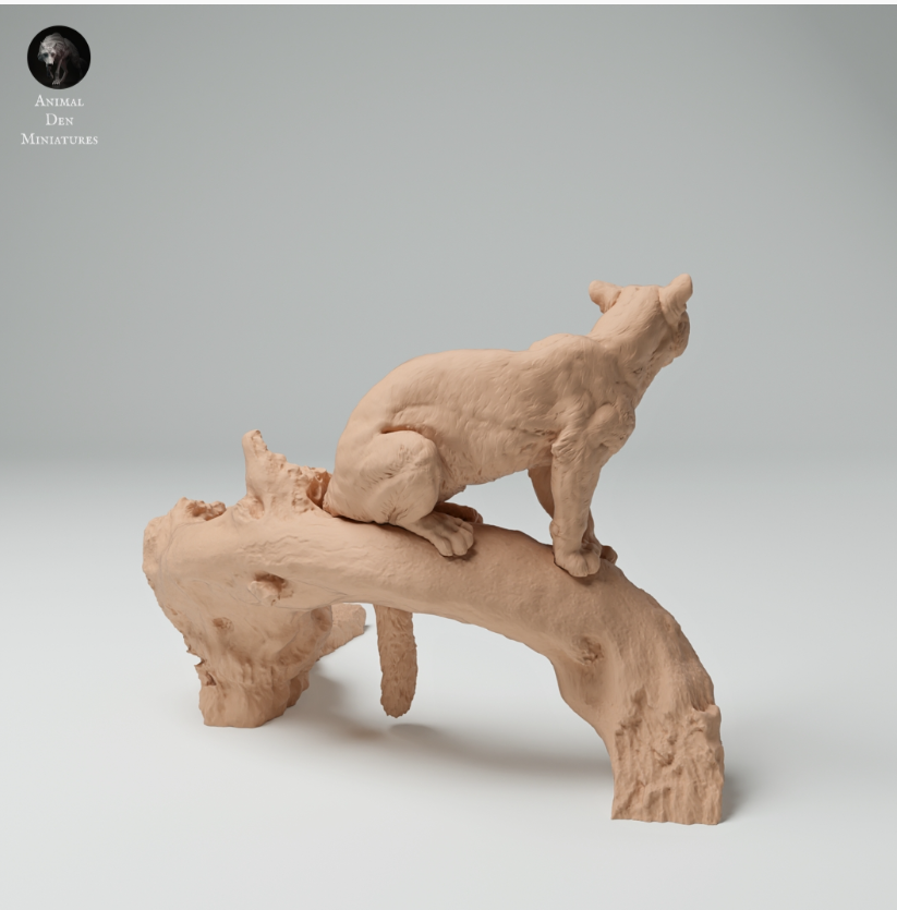 Léopard sur un arbre, pièce d'Animal den miniatures en impression 3D