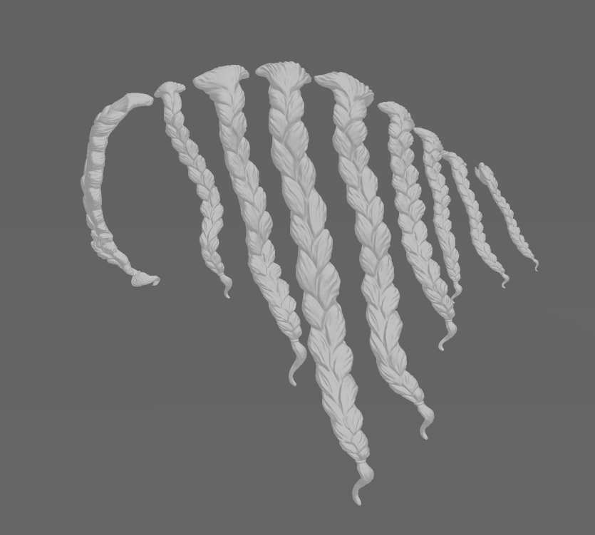 Ensemble de tresses de cheval tressées pour crinière ou queue