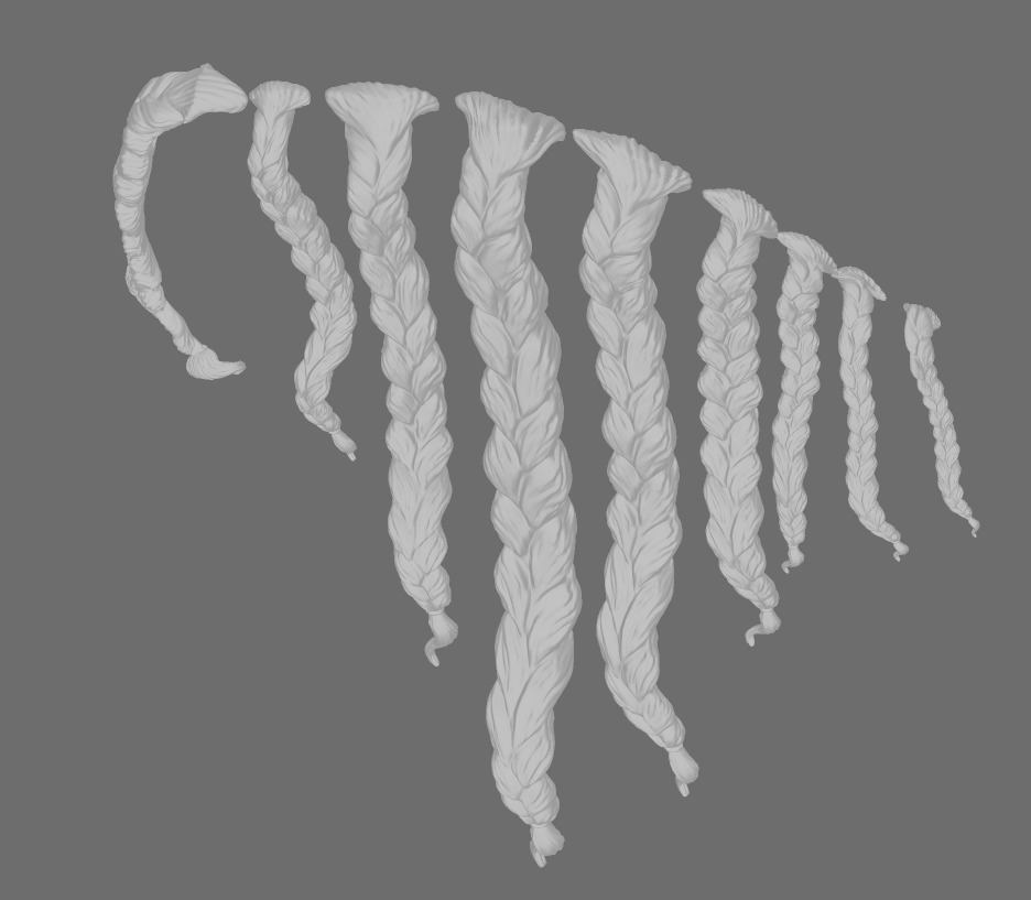 Ensemble de tresses de cheval tressées pour crinière ou queue