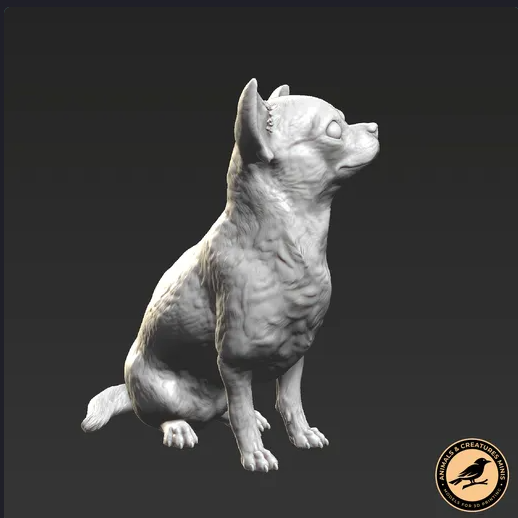 Adorable chihuahua d'Animaux et Créatures Minis en impression 3D