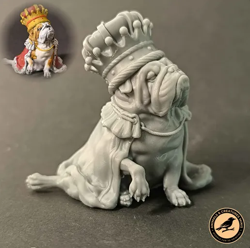 Königliche englische Bulldogge von Animals and Creatures minis als 3D Druck