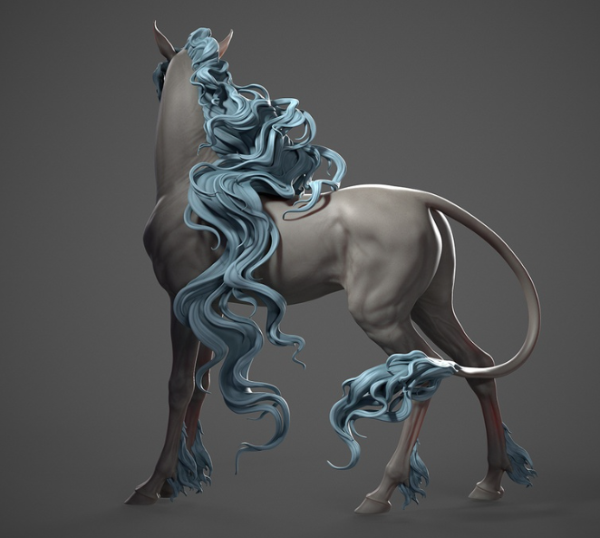 Magisch schönes Einhorn "Serene" von BreathTime als 3D Druck