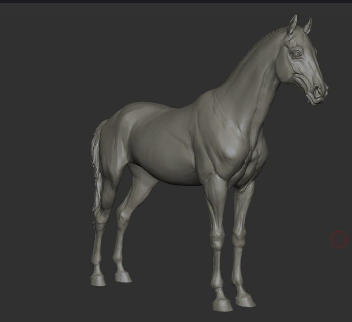 Warmblood stallion in T-pose by BreathTime as 3D print