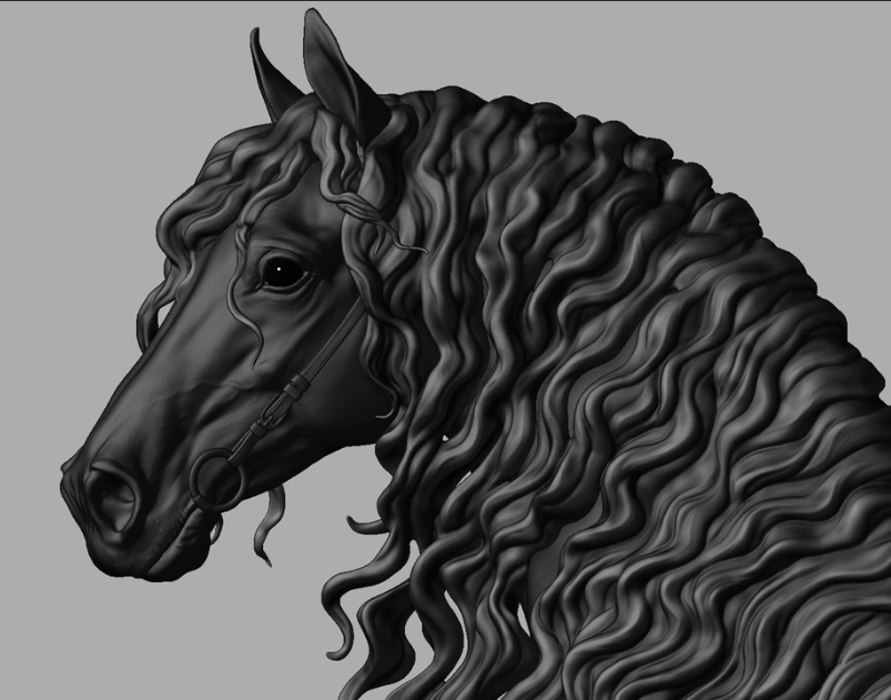 Frisian Stallion "Silvester with bracket" by BreathTime as 3D print