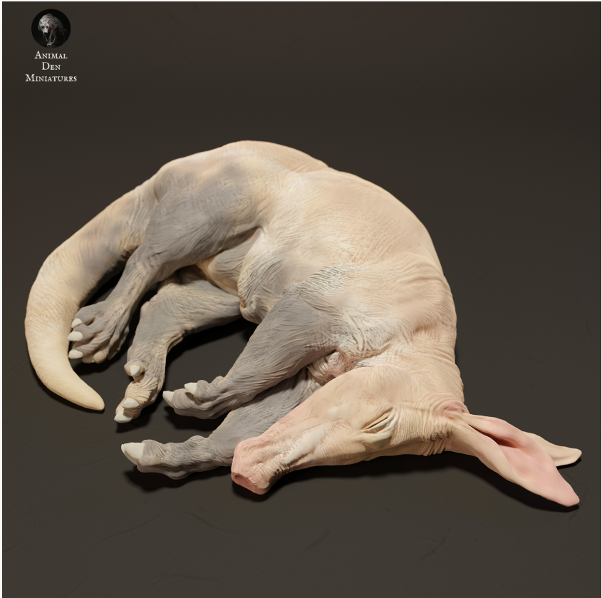 Oryctérope couché par Animal den miniatures