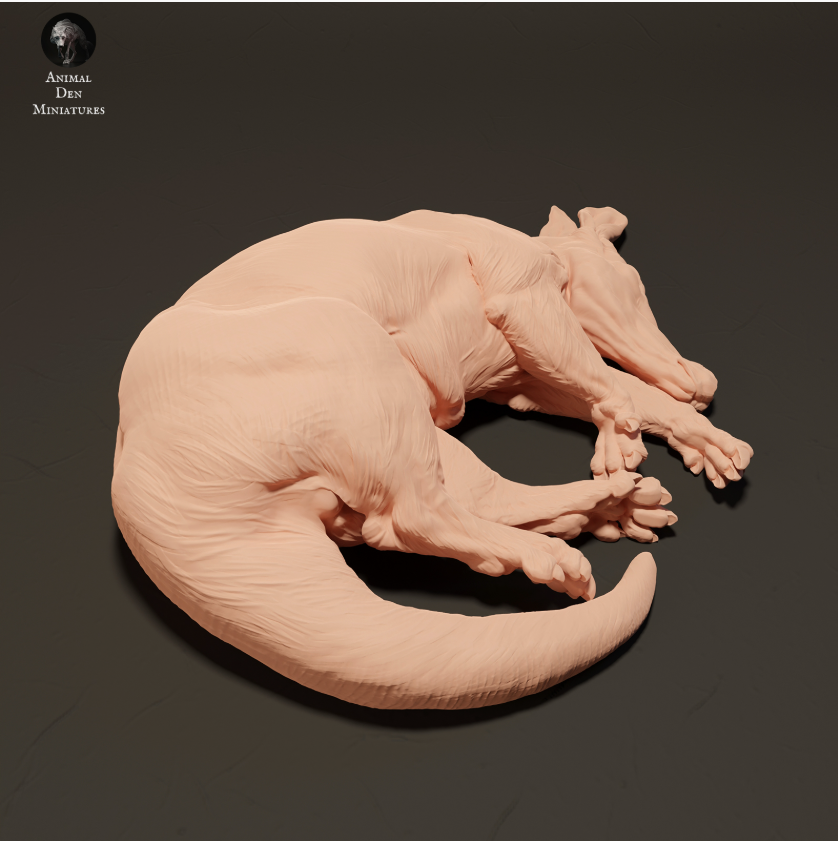 Oryctérope couché par Animal den miniatures