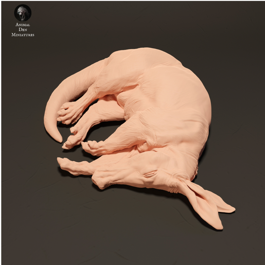 Oryctérope couché par Animal den miniatures