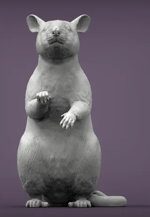 Rat géant africain assis / rat hamster par Akuzmenko en impression 3D