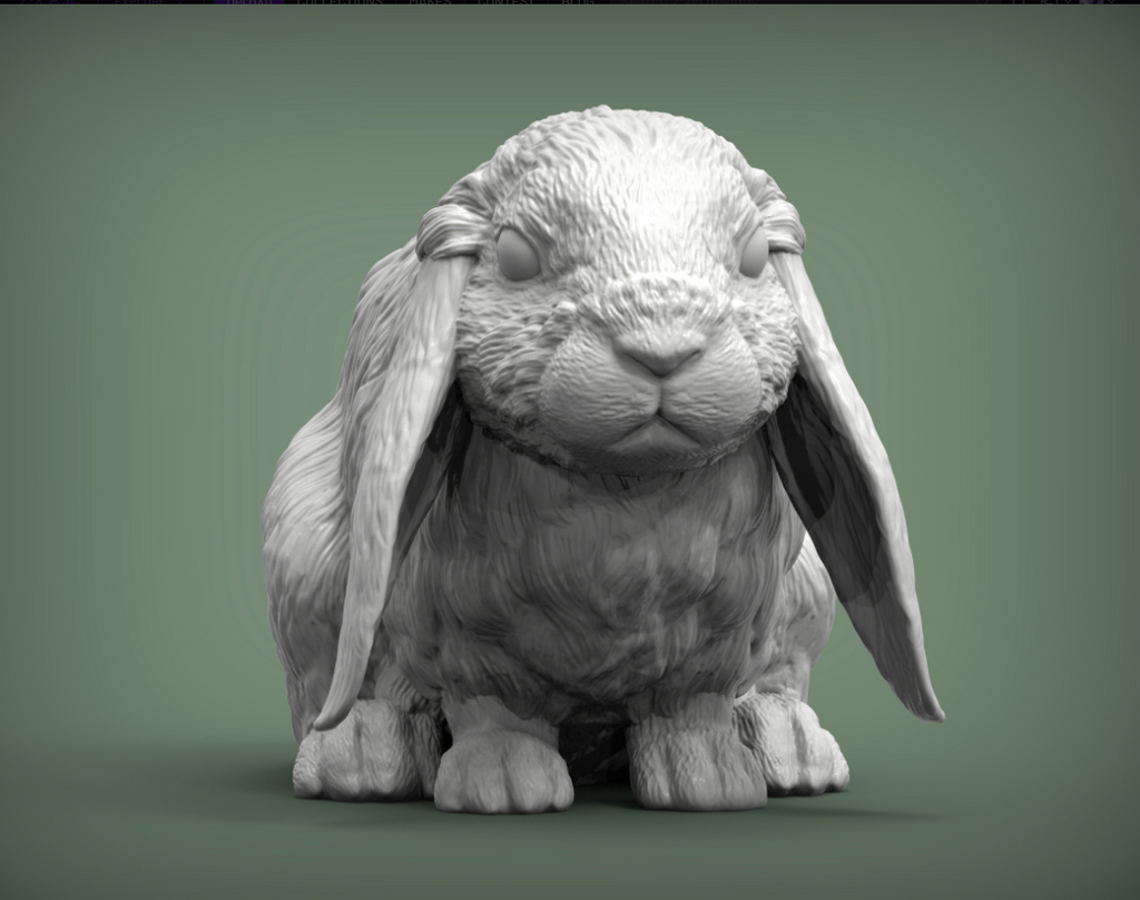 Lapin aux oreilles tombantes par Akuzmenko en impression 3D
