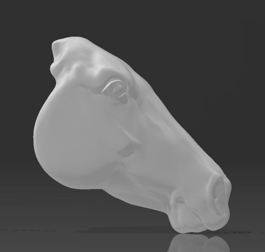 Achal Tekkiner Kopf zum custen von PrintedPonies als 3D Druck