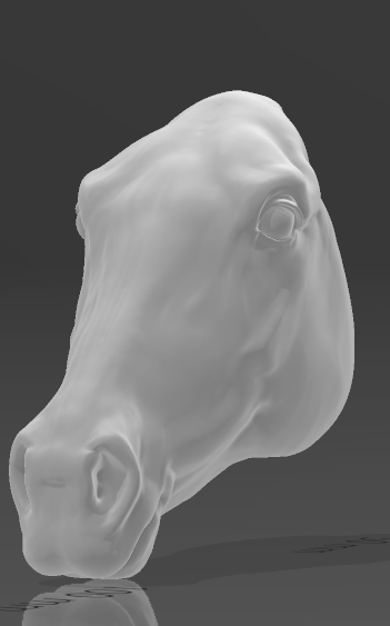 Achal Tekkiner Kopf zum custen von PrintedPonies als 3D Druck
