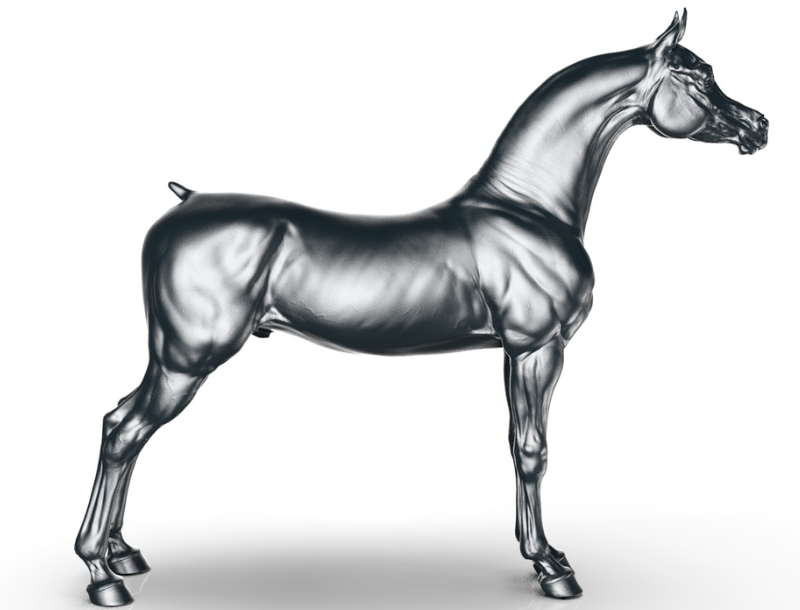 Arabian stallion in T-pose / Version for customizing by BreathTime as 3D print