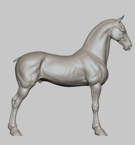 Étalon frison en T-pose / Version à customiser par BreathTime pour l'impression 3D