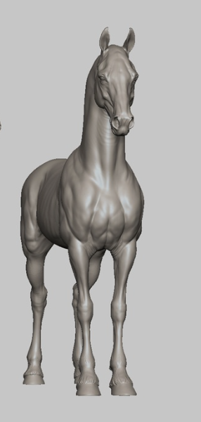 Friesenhengst in T-Pose / Version zum Custen von BreathTime als 3D Druck